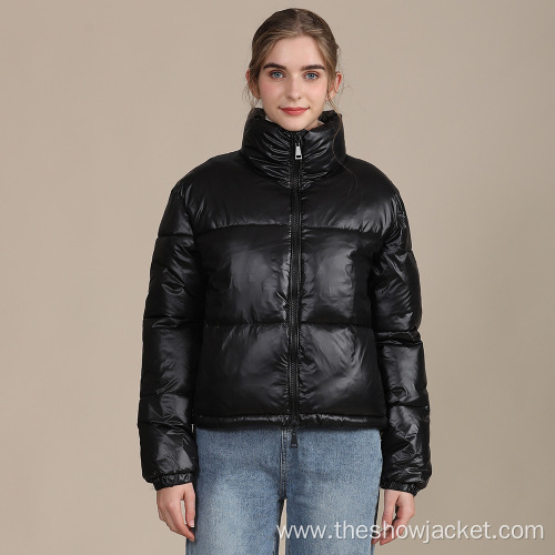 OEM New Zipper Short Puff Jacket for Women